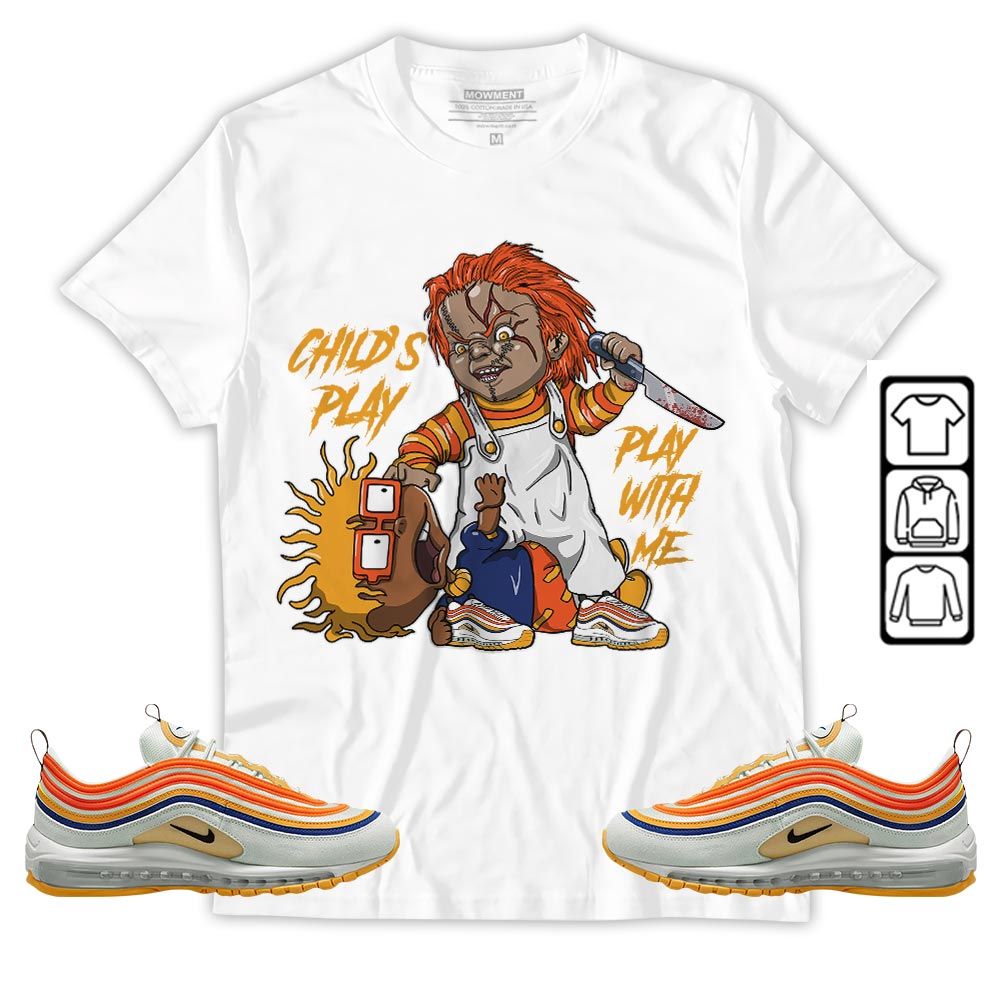 Chucky Childs Play Sneaker Shirt Match Max 97 Frank Rudy, Air Max 97 SE Air Pressure MKO T-Shirt Chucky Childs Play Sneaker Shirt Match Max 97 Frank Rudy, Air Max 97 SE Air Pressure MKO T-Shirt