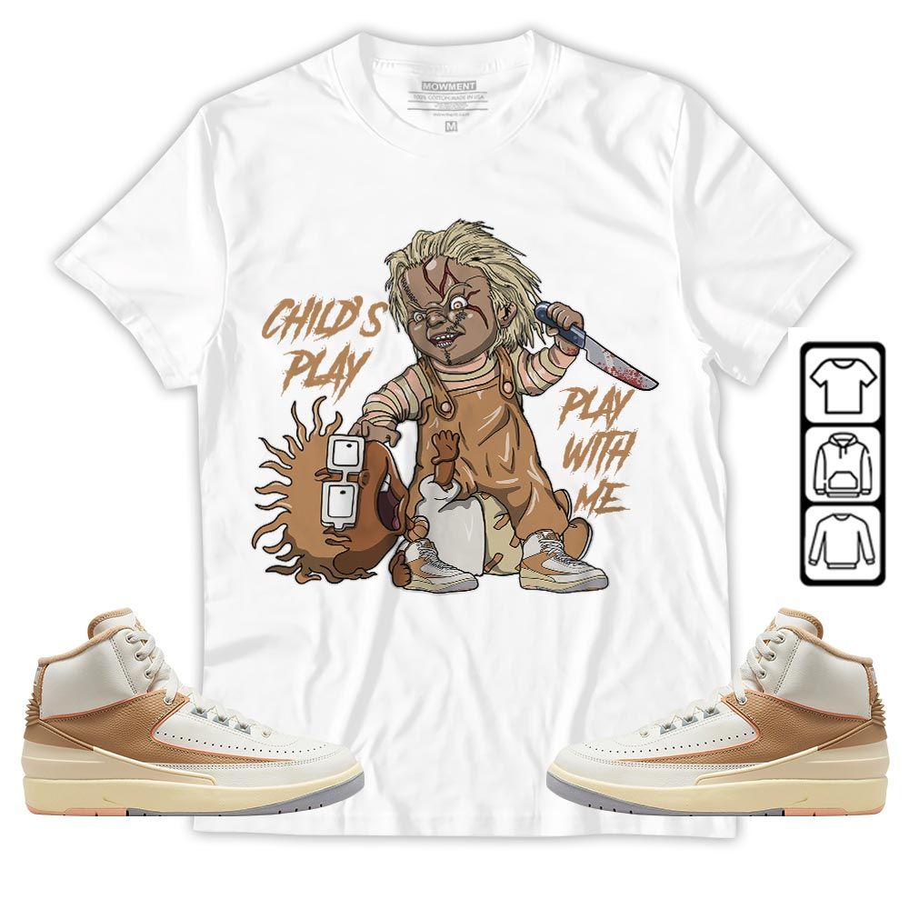 Chucky Childs Play Sneaker Shirt Match Retro Craft 2s, Jordan 2 Craft MKO T-Shirt Chucky Childs Play Sneaker Shirt Match Retro Craft 2s, Jordan 2 Craft MKO T-Shirt
