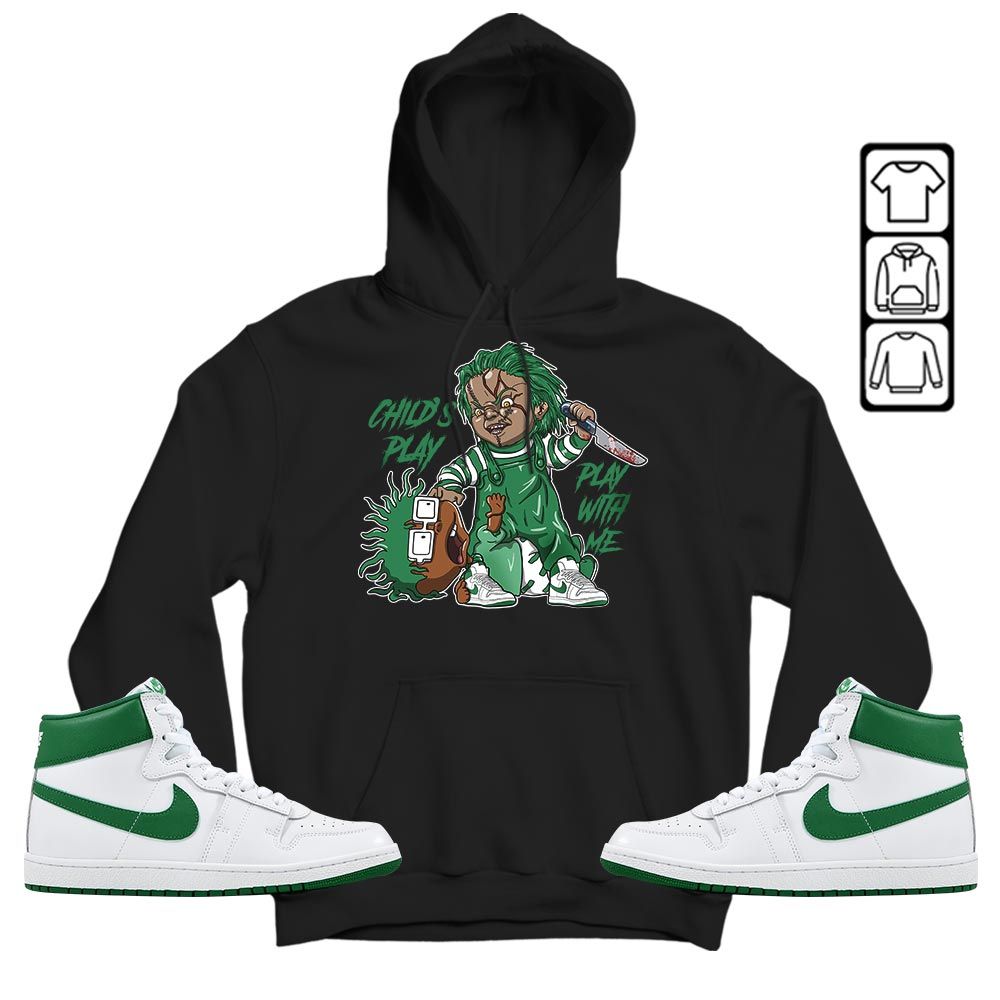 Chucky Childs Play Sneaker Shirt Match SP Pine Green, Air Ship SP Pine Green MKO T-Shirt Chucky Childs Play Sneaker Shirt Match SP Pine Green, Air Ship SP Pine Green MKO T-Shirt