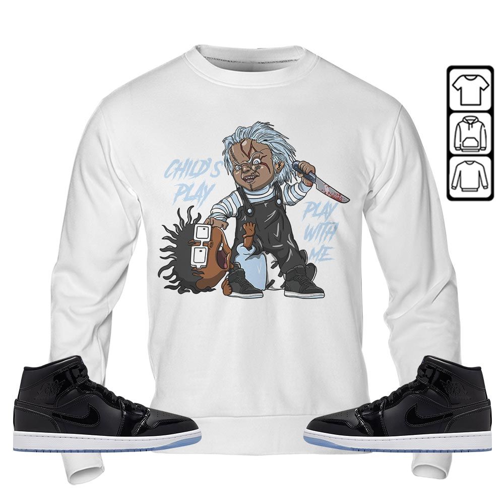 Chucky Childs Play Sneaker Shirt Match Space Jam 1s, Jordan 1 Mid Space Jam MKO T-Shirt Chucky Childs Play Sneaker Shirt Match Space Jam 1s, Jordan 1 Mid Space Jam MKO T-Shirt