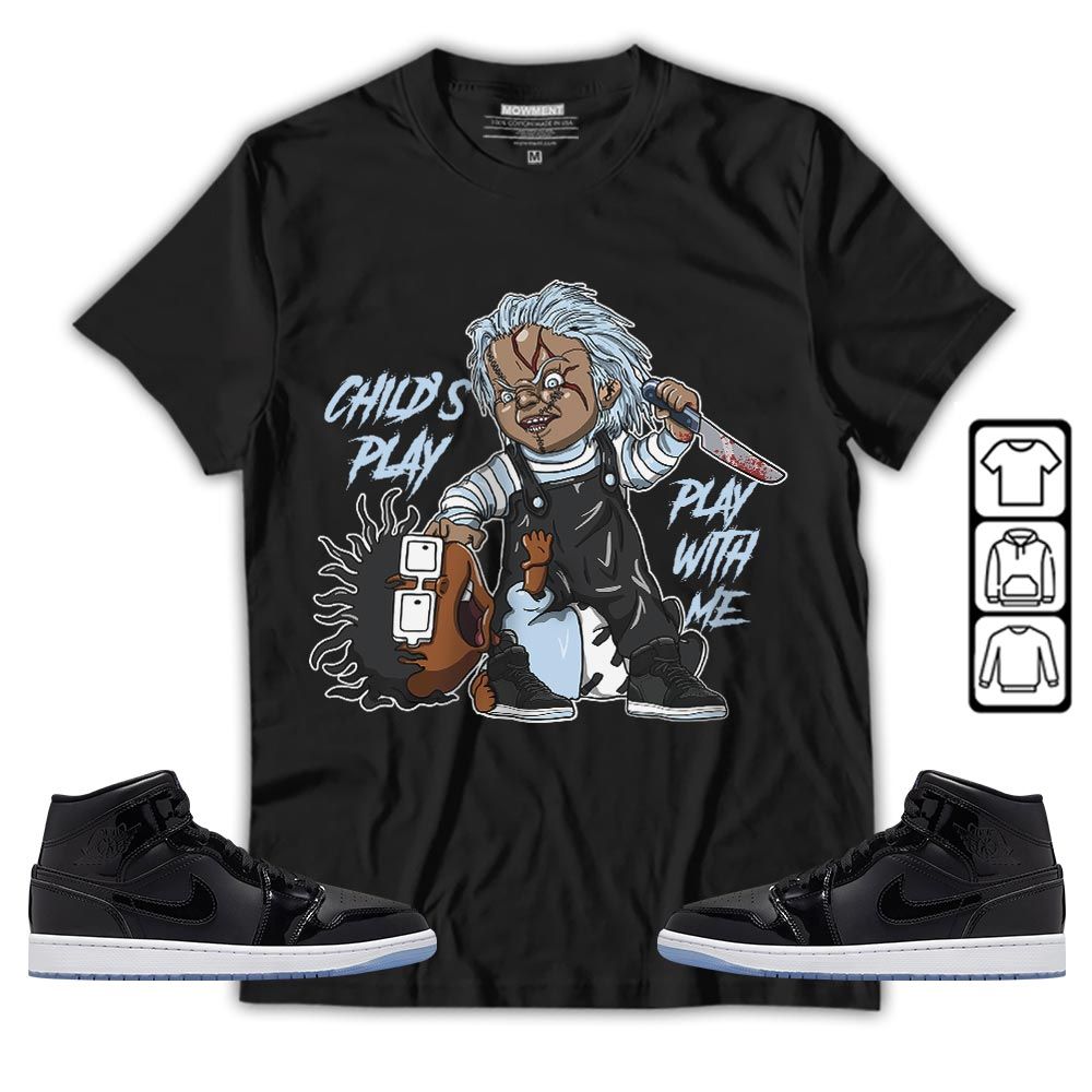 Chucky Childs Play Sneaker Shirt Match Space Jam 1s, Jordan 1 Mid Space Jam MKO T-Shirt Chucky Childs Play Sneaker Shirt Match Space Jam 1s, Jordan 1 Mid Space Jam MKO T-Shirt