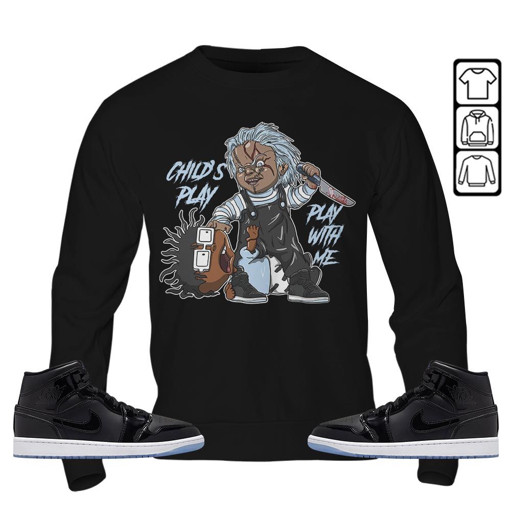 Chucky Childs Play Sneaker Shirt Match Space Jam 1s, Jordan 1 Mid Space Jam MKO T-Shirt Chucky Childs Play Sneaker Shirt Match Space Jam 1s, Jordan 1 Mid Space Jam MKO T-Shirt
