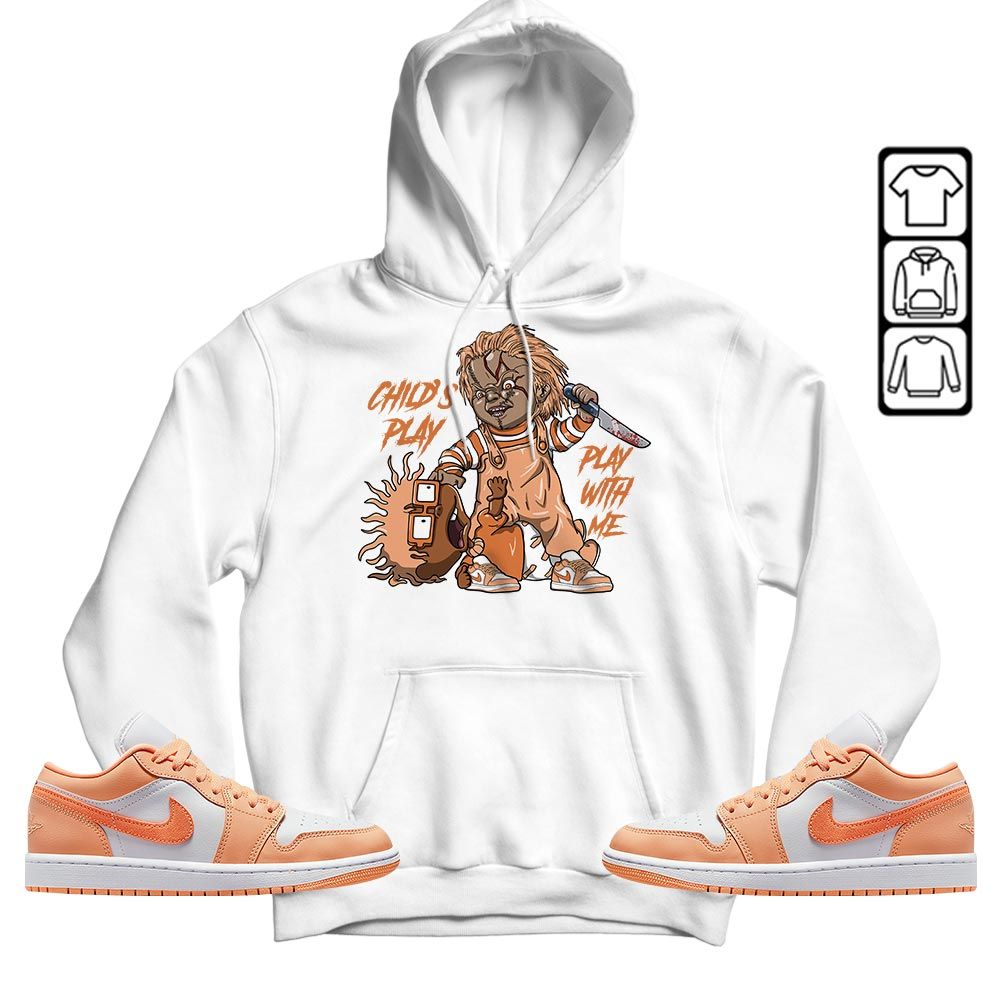 Chucky Childs Play Sneaker Shirt Match Sunset Haze 1s, Jordan 1 Low Sunset Haze MKO T-Shirt