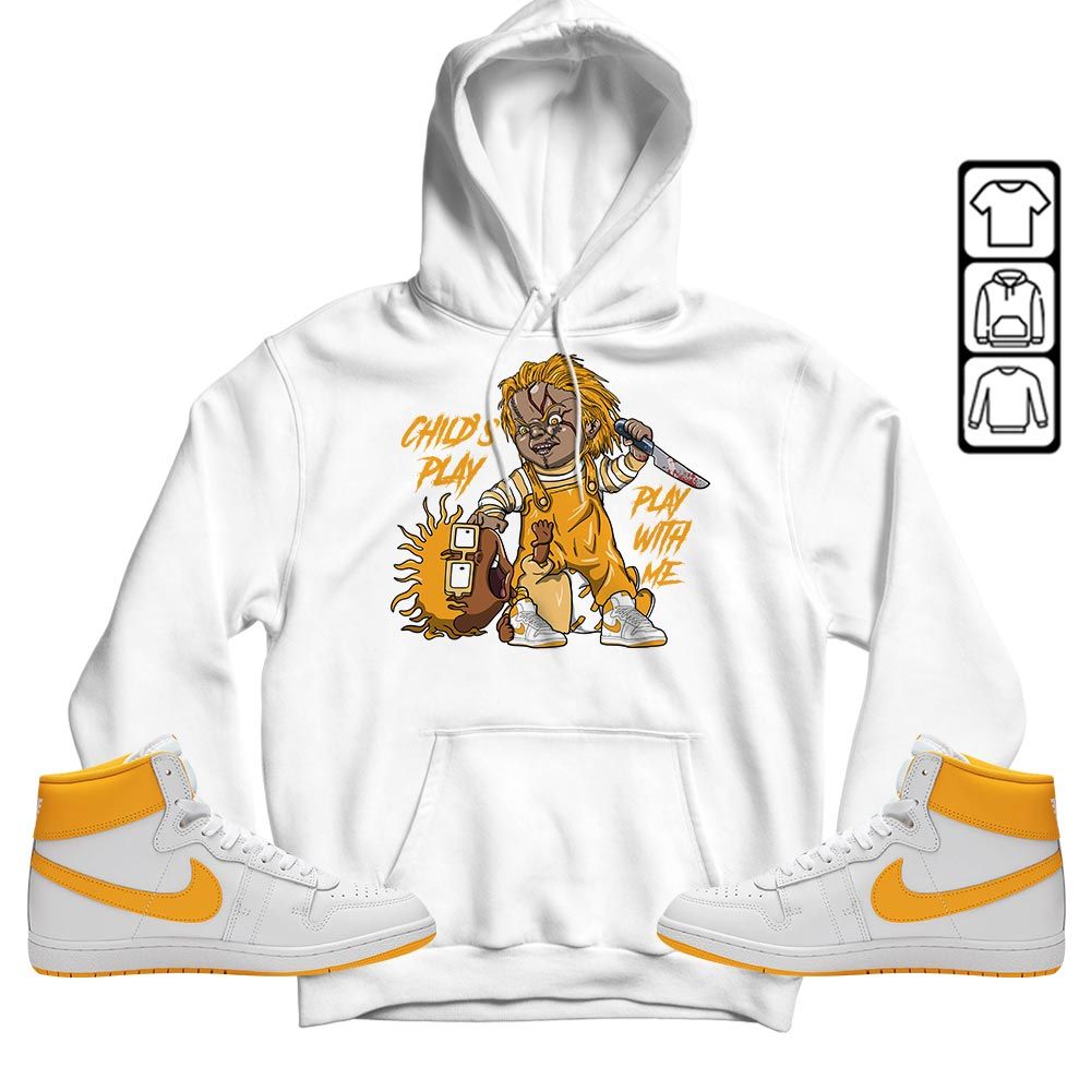Chucky Childs Play Sneaker Shirt Match University Gold, Ship SP University Gold MKO T-Shirt
