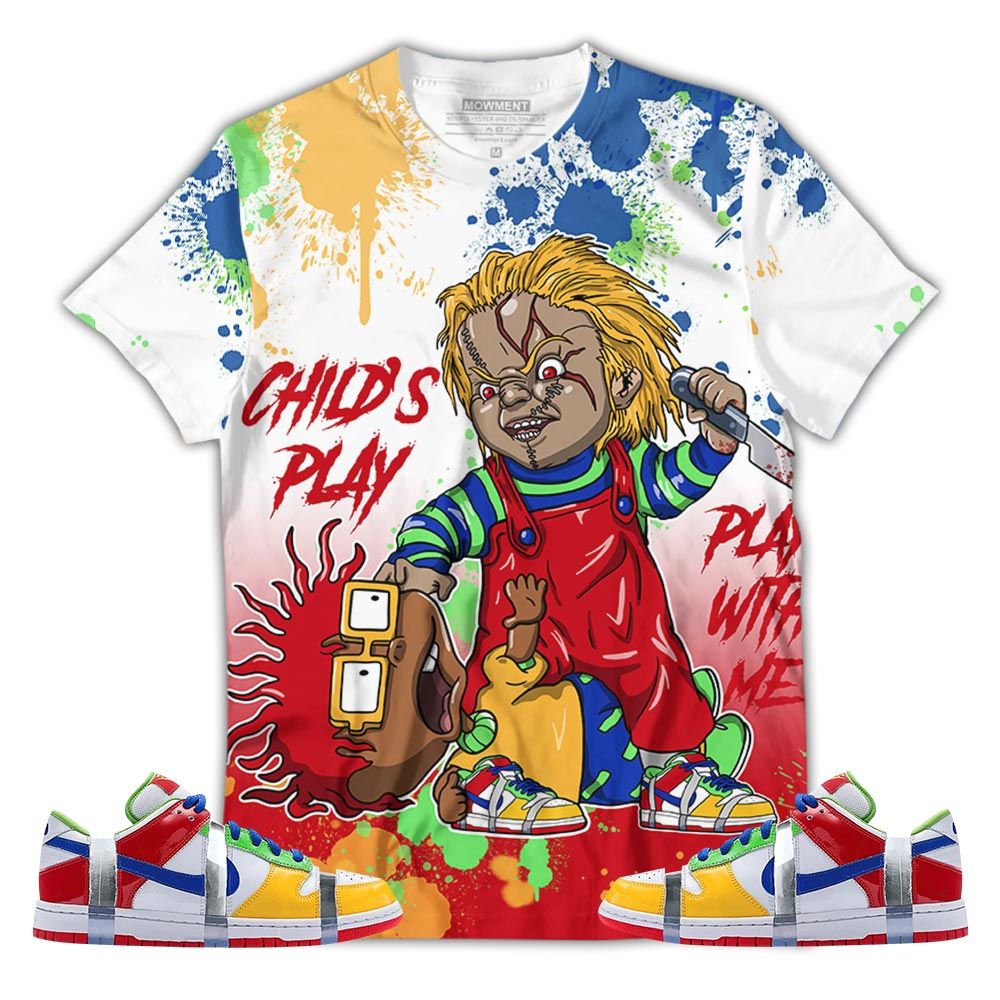 Chucky Chuckie Childs Play Halloween Sneaker Shirt Match Sb Dunk Low Ebay, Sb Dunk Low Sandy Hoodie Sweatshirt Tee All Over Print MKO Shirt