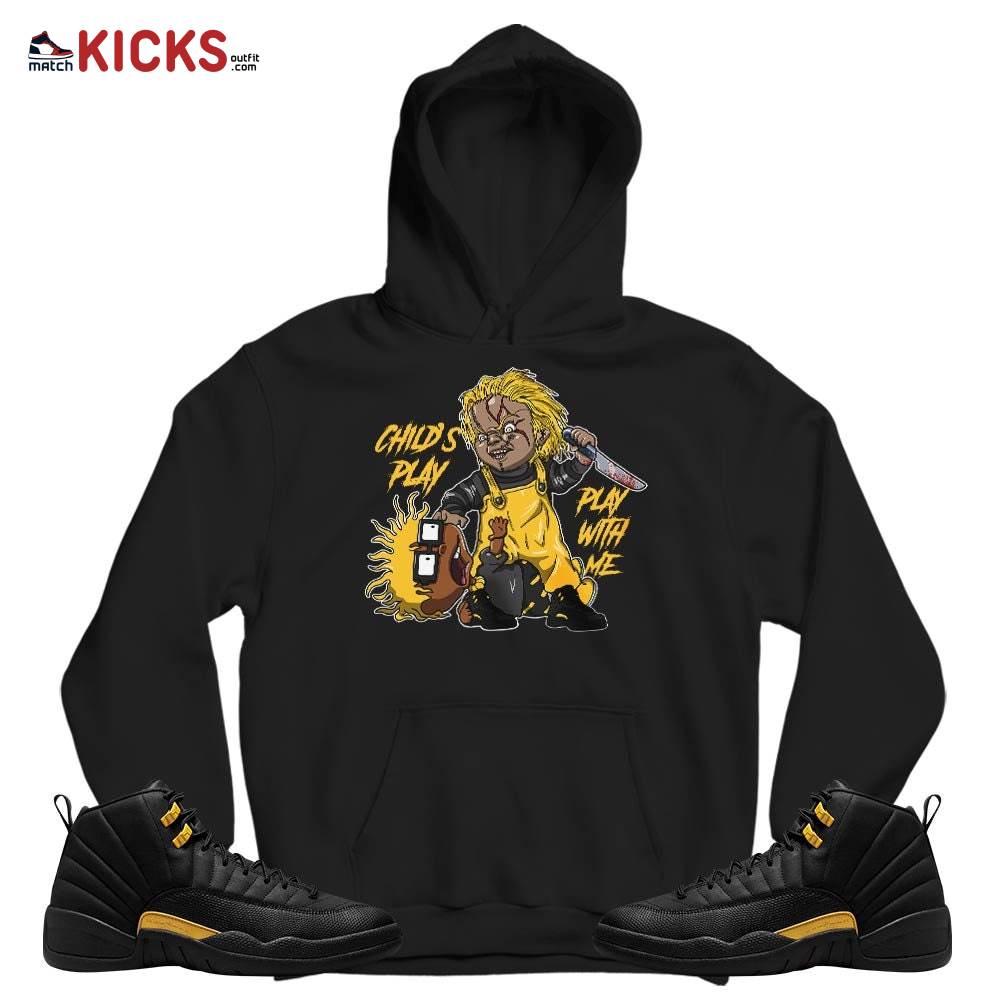 Chucky Chuckie Child’s Play Sneaker Shirt Match Black Taxi 12s, Jordan 12 Retro Black Taxi MKO T-Shirt Chucky Chuckie Child’s Play Sneaker Shirt Match Black Taxi 12s, Jordan 12 Retro Black Taxi MKO T-Shirt