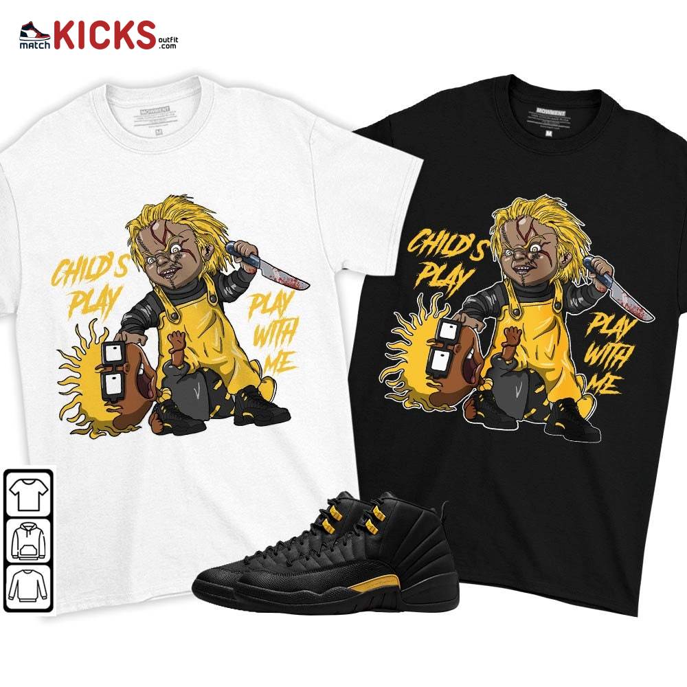 Chucky Chuckie Child’s Play Sneaker Shirt Match Black Taxi 12s, Jordan 12 Retro Black Taxi MKO T-Shirt Chucky Chuckie Child’s Play Sneaker Shirt Match Black Taxi 12s, Jordan 12 Retro Black Taxi MKO T-Shirt
