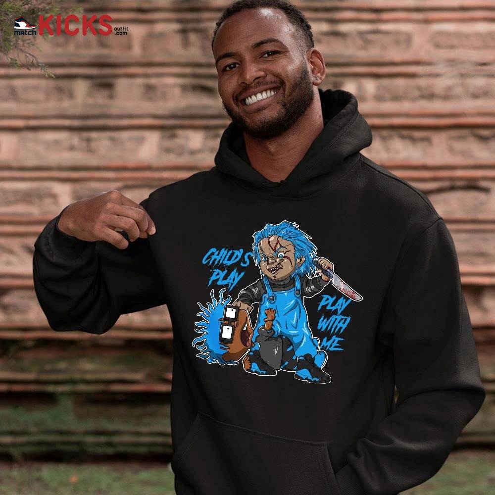 Chucky Chuckie Child’s Play Sneaker Shirt Match Black University Blue 13s, Jordan 13 Black University Blue 2022 MKO T-Shirt Chucky Chuckie Child’s Play Sneaker Shirt Match Black University Blue 13s, Jordan 13 Black University Blue 2022 MKO T-Shirt