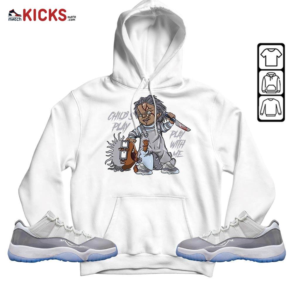 Chucky Chuckie Child’s Play Sneaker Shirt Match Cement Grey 11s, Jordan 11 Low Cement Grey MKO Sweatshirt Chucky Chuckie Child’s Play Sneaker Shirt Match Cement Grey 11s, Jordan 11 Low Cement Grey MKO Sweatshirt