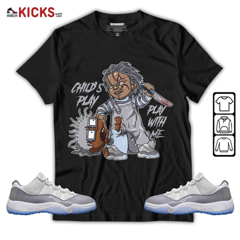 Chucky Chuckie Child’s Play Sneaker Shirt Match Cement Grey 11s, Jordan 11 Low Cement Grey MKO Sweatshirt Chucky Chuckie Child’s Play Sneaker Shirt Match Cement Grey 11s, Jordan 11 Low Cement Grey MKO Sweatshirt