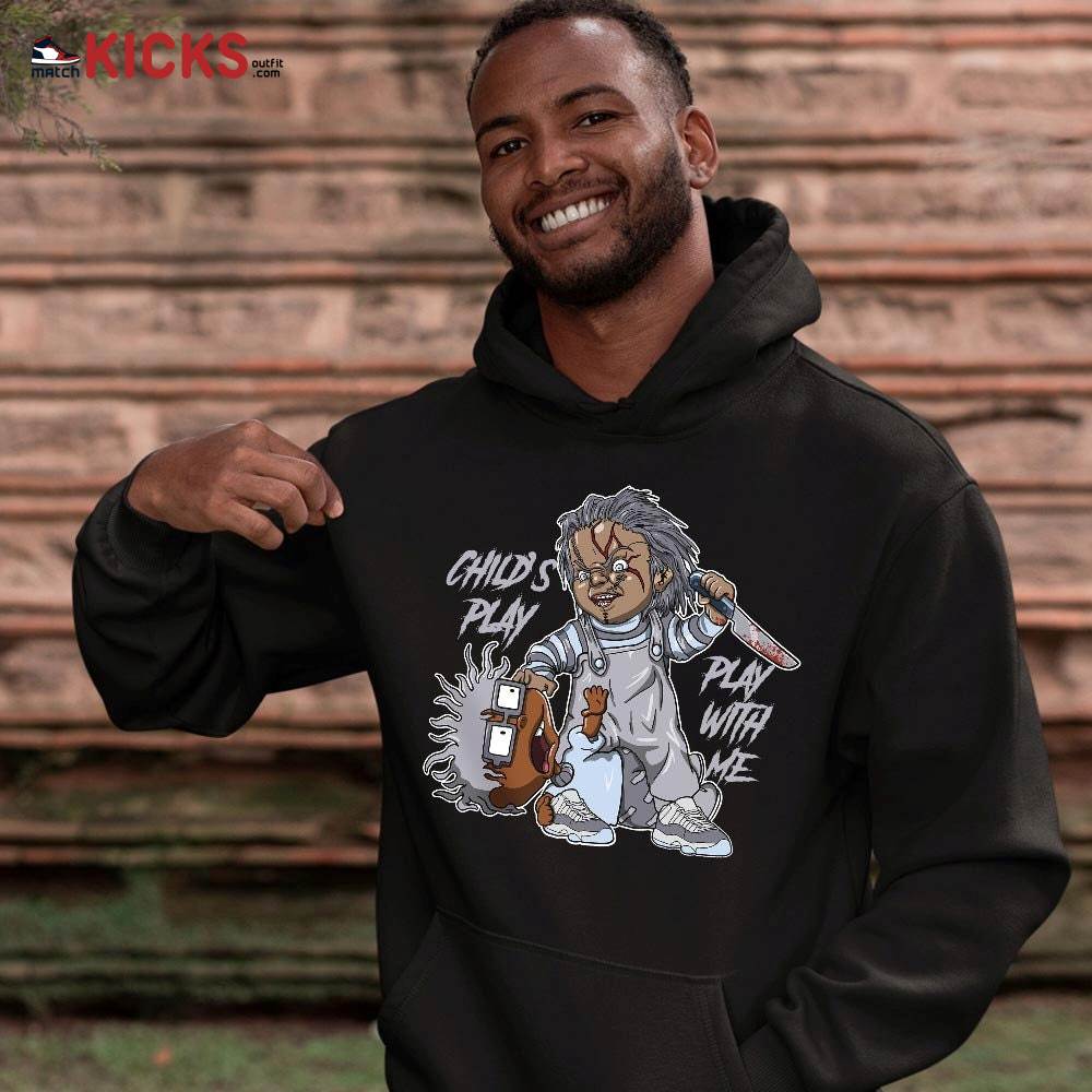 Chucky Chuckie Child’s Play Sneaker Shirt Match Cement Grey 11s, Jordan 11 Low Cement Grey MKO Sweatshirt Chucky Chuckie Child’s Play Sneaker Shirt Match Cement Grey 11s, Jordan 11 Low Cement Grey MKO Sweatshirt