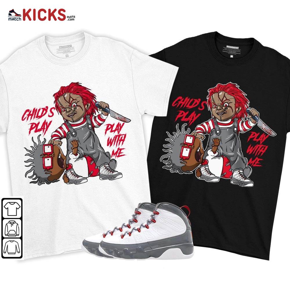 Chucky Chuckie Child’s Play Sneaker Shirt Match Fire Red 9s, Jordan 9 Retro Fire Red MKO T-Shirt Chucky Chuckie Child’s Play Sneaker Shirt Match Fire Red 9s, Jordan 9 Retro Fire Red MKO T-Shirt