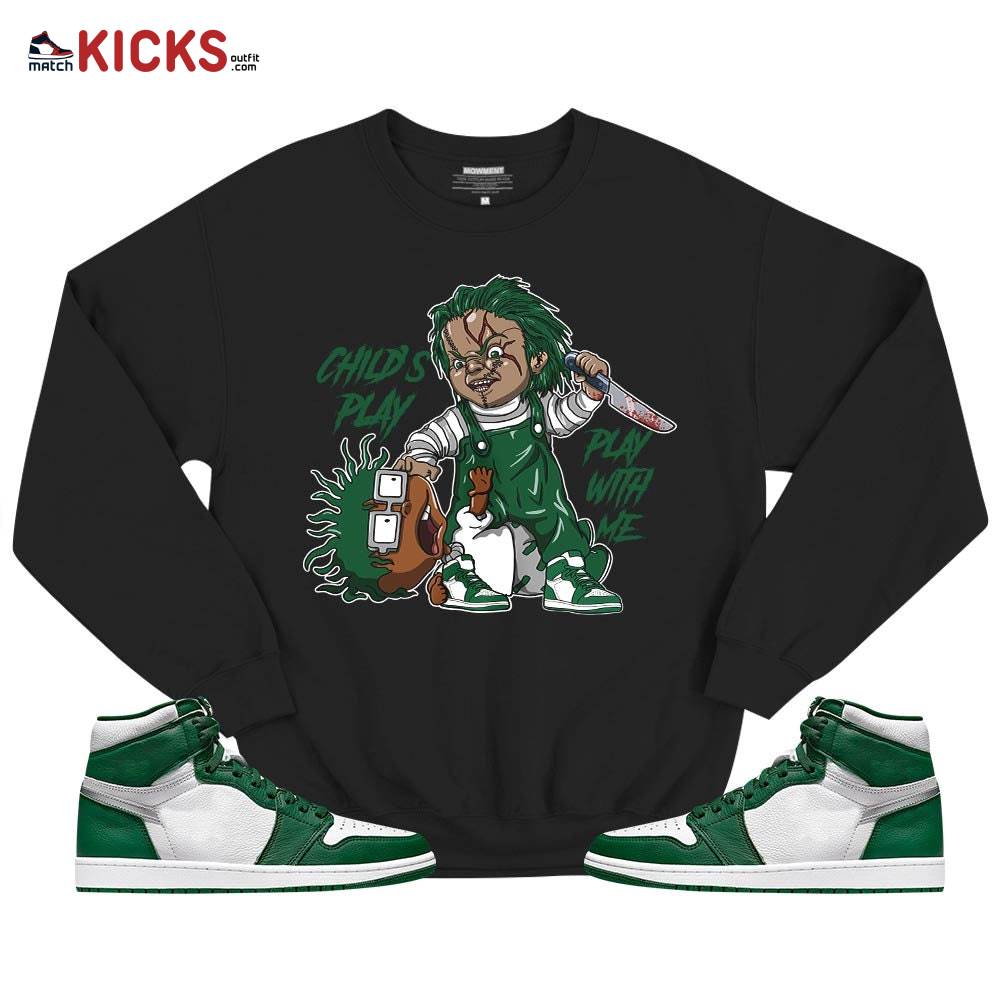 Chucky Chuckie Child’s Play Sneaker Shirt Match High Gorge Green 1s, Jordan 1 Retro High Gorge Green MKO T-Shirt Chucky Chuckie Child’s Play Sneaker Shirt Match High Gorge Green 1s, Jordan 1 Retro High Gorge Green MKO T-Shirt