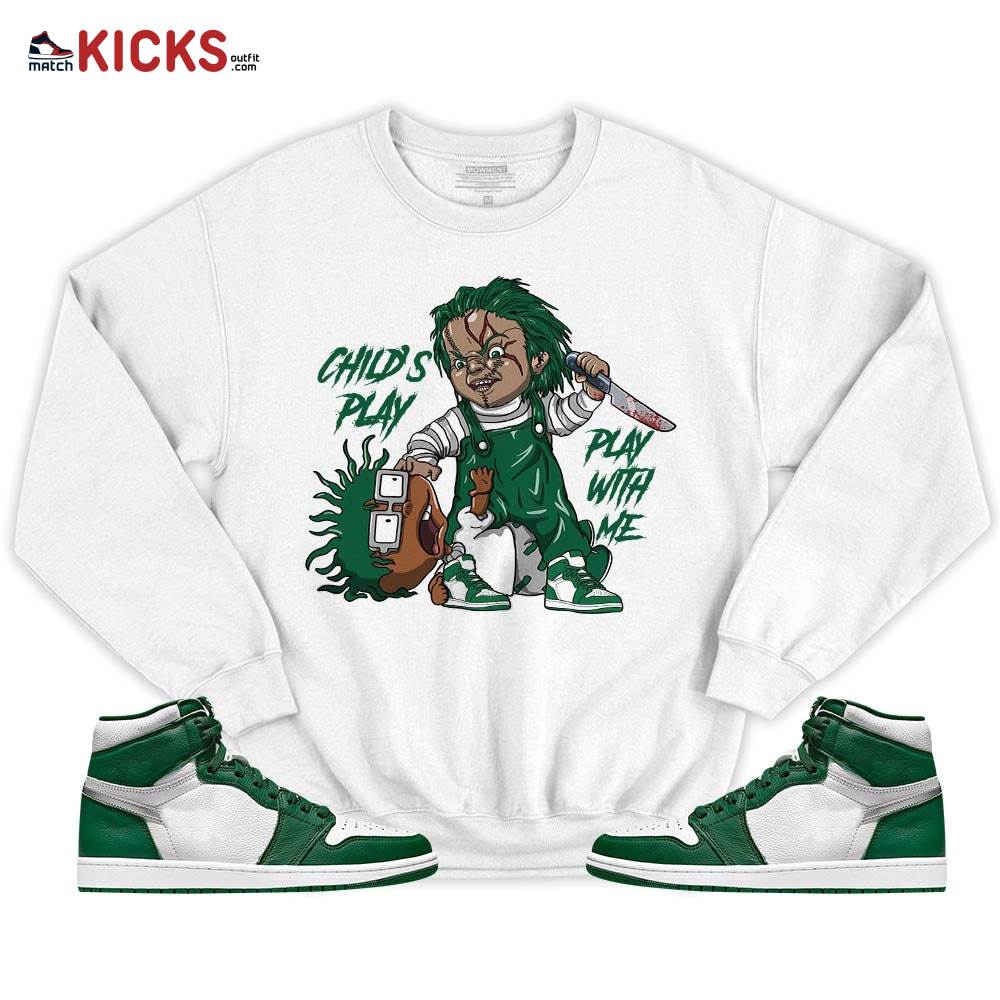 Chucky Chuckie Child’s Play Sneaker Shirt Match High Gorge Green 1s, Jordan 1 Retro High Gorge Green MKO T-Shirt Chucky Chuckie Child’s Play Sneaker Shirt Match High Gorge Green 1s, Jordan 1 Retro High Gorge Green MKO T-Shirt