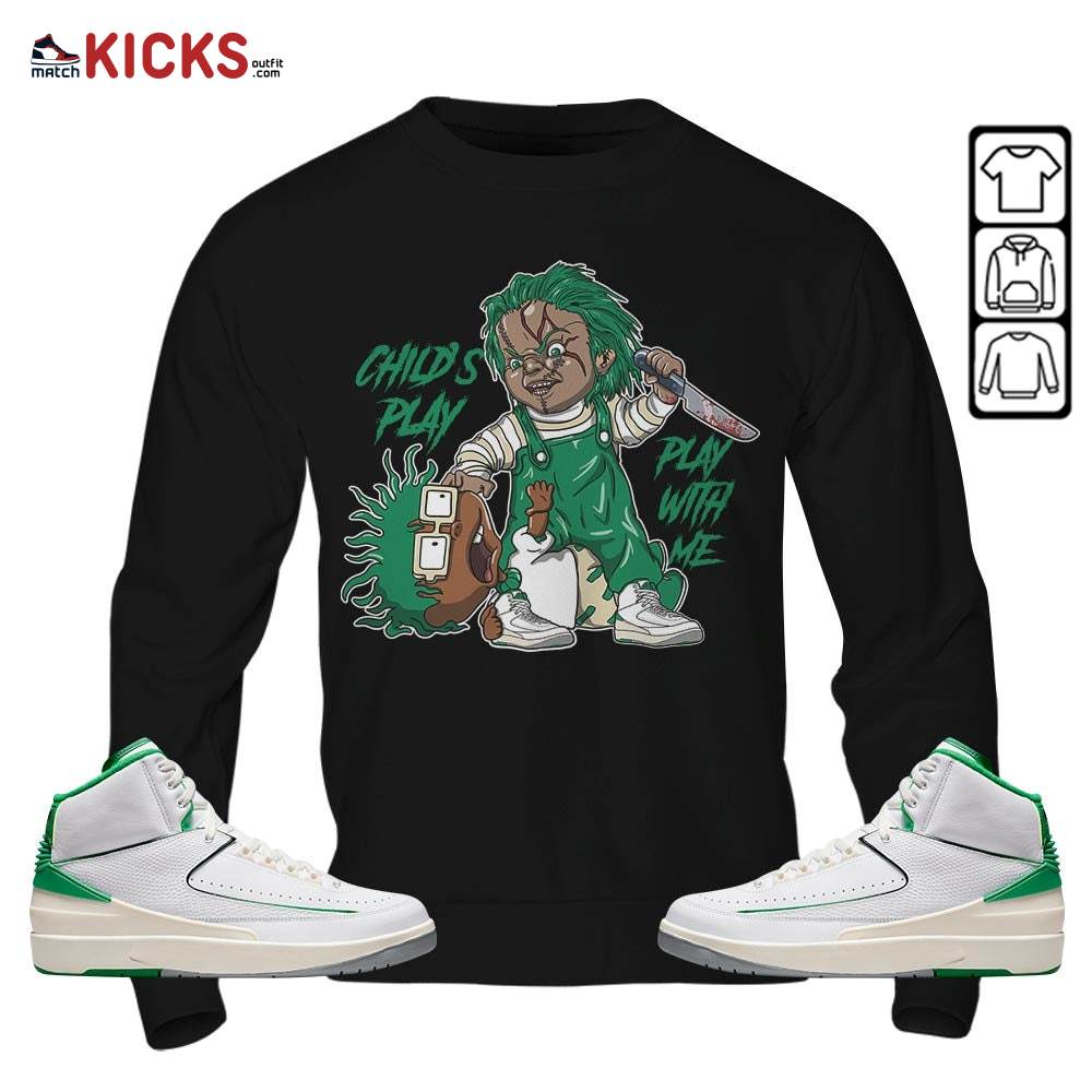 Chucky Chuckie Child’s Play Sneaker Shirt Match Lucky Green 2s, Jordan 2 Lucky Green MKO T-Shirt Chucky Chuckie Child’s Play Sneaker Shirt Match Lucky Green 2s, Jordan 2 Lucky Green MKO T-Shirt