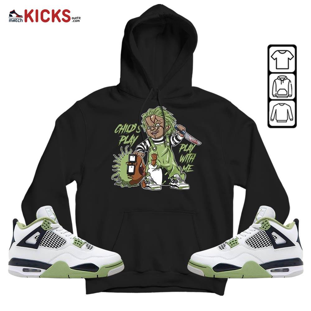 Chucky Chuckie Child’s Play Sneaker Shirt Match Retro Oil Green 4s, Jordan 4 Oil Green MKO Sweatshirt Chucky Chuckie Child’s Play Sneaker Shirt Match Retro Oil Green 4s, Jordan 4 Oil Green MKO Sweatshirt