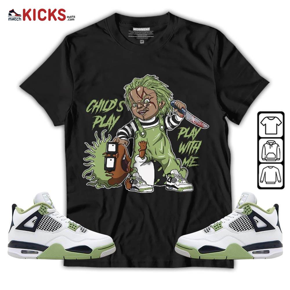 Chucky Chuckie Child’s Play Sneaker Shirt Match Retro Oil Green 4s, Jordan 4 Oil Green MKO Sweatshirt Chucky Chuckie Child’s Play Sneaker Shirt Match Retro Oil Green 4s, Jordan 4 Oil Green MKO Sweatshirt