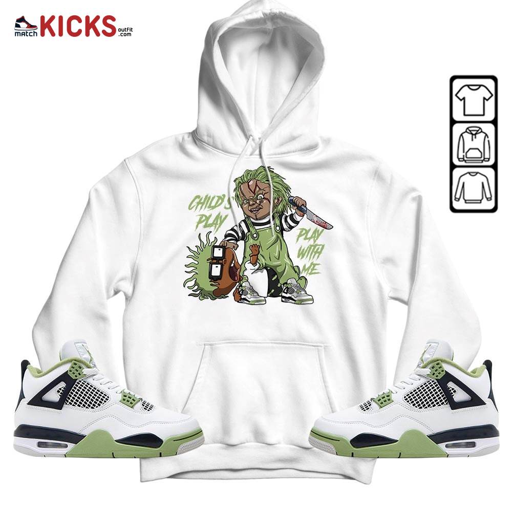 Chucky Chuckie Child’s Play Sneaker Shirt Match Retro Oil Green 4s, Jordan 4 Oil Green MKO Sweatshirt Chucky Chuckie Child’s Play Sneaker Shirt Match Retro Oil Green 4s, Jordan 4 Oil Green MKO Sweatshirt