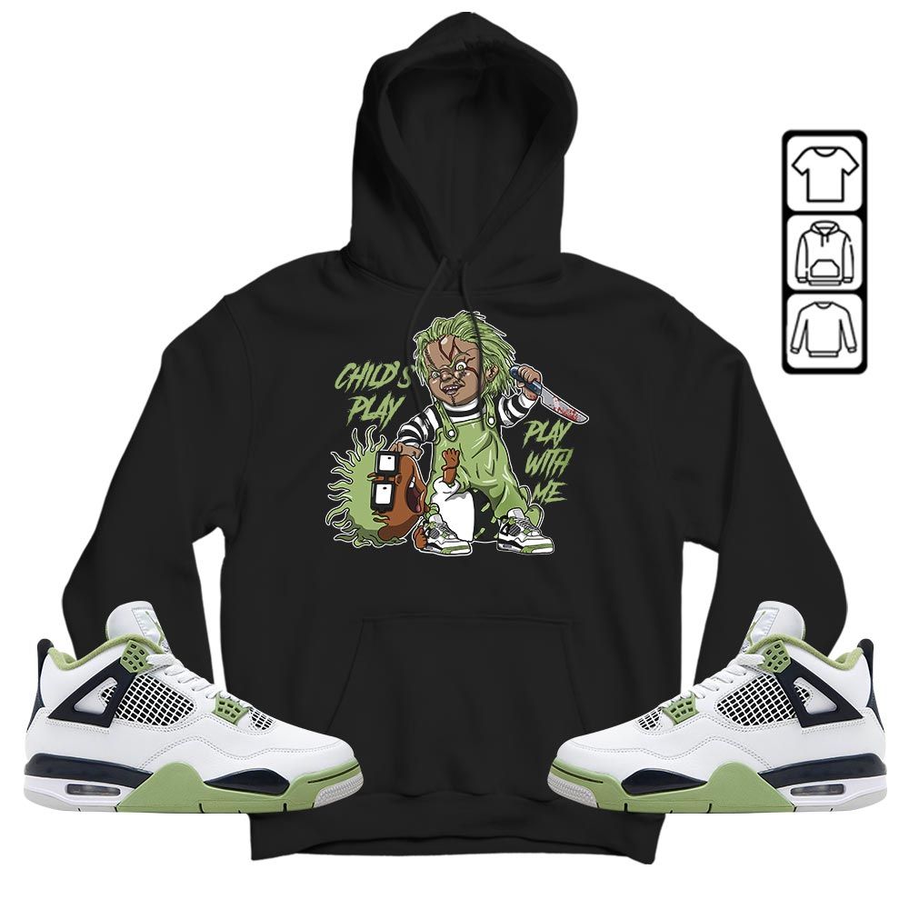 Chucky Chuckie Childs Play Sneaker Shirt Match Retro Oil Green 4s, Jordan 4 Oil Green MKO T-Shirt Chucky Chuckie Childs Play Sneaker Shirt Match Retro Oil Green 4s, Jordan 4 Oil Green MKO T-Shirt
