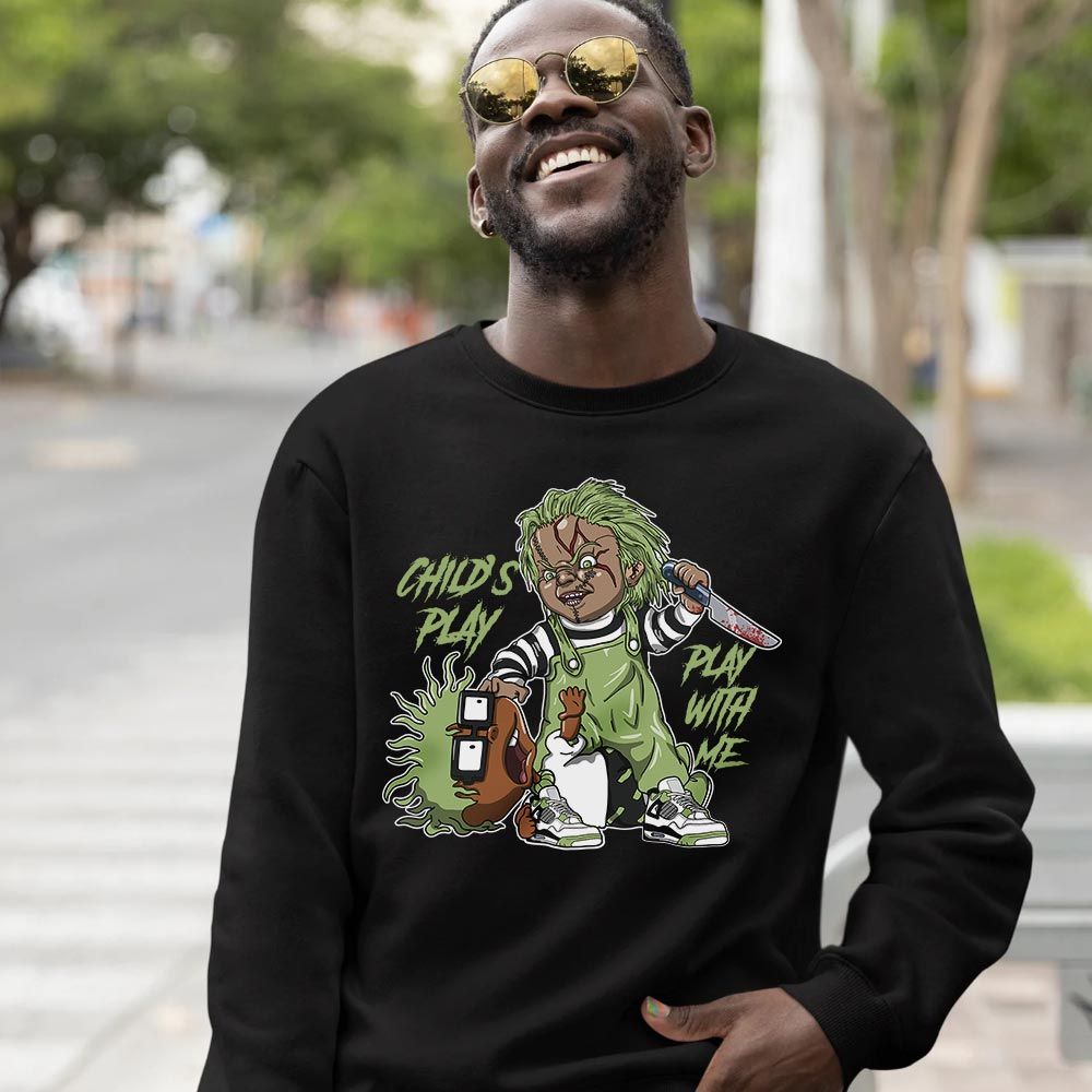 Chucky Chuckie Childs Play Sneaker Shirt Match Retro Oil Green 4s, Jordan 4 Oil Green MKO T-Shirt Chucky Chuckie Childs Play Sneaker Shirt Match Retro Oil Green 4s, Jordan 4 Oil Green MKO T-Shirt