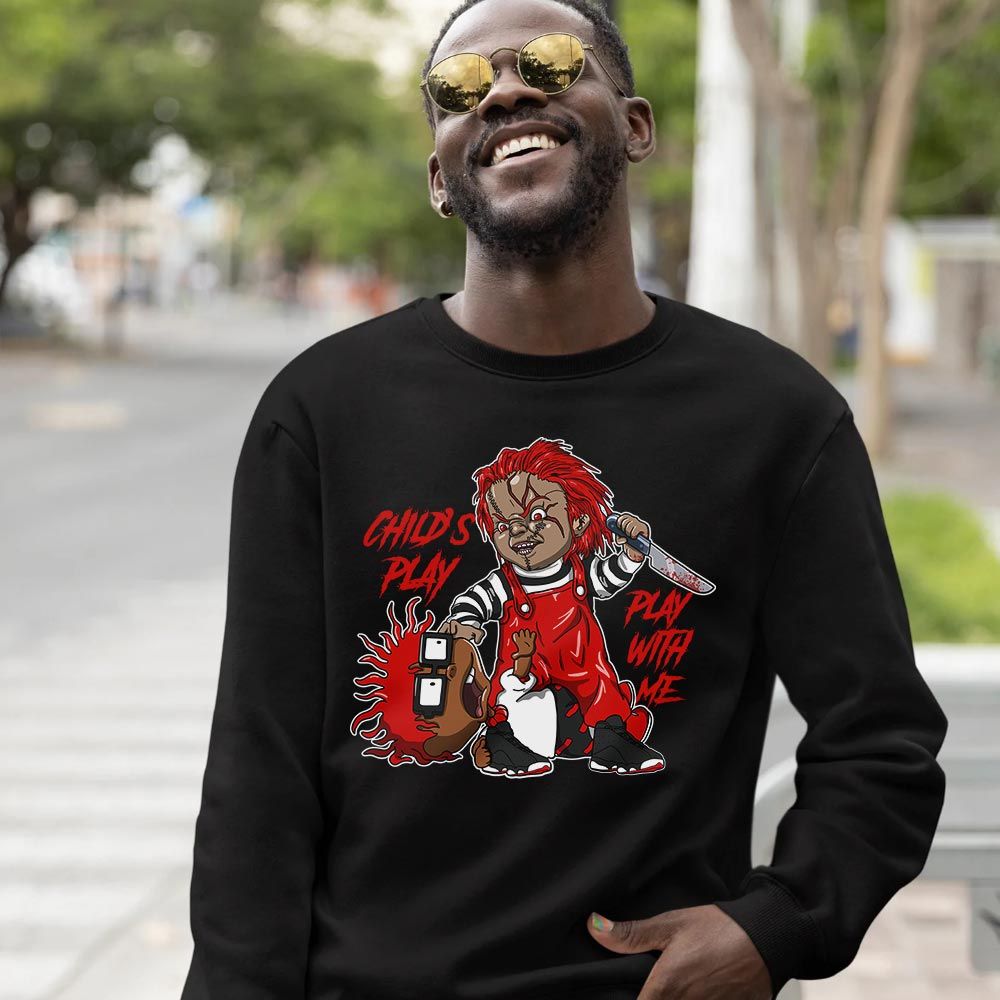 Chucky Chuckie Childs Play Sneaker Shirt Match Retro Playoffs 13s, Jordan 13 Playoffs MKO Sweatshirt Chucky Chuckie Childs Play Sneaker Shirt Match Retro Playoffs 13s, Jordan 13 Playoffs MKO Sweatshirt