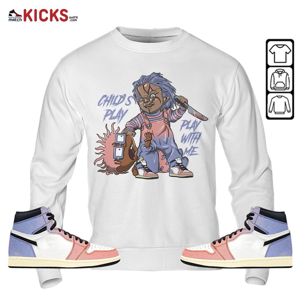 Chucky Chuckie Child’s Play Sneaker Shirt Match Retro Skyline 1s, Jordan 1 High OG Skyline MKO T-Shirt Chucky Chuckie Child’s Play Sneaker Shirt Match Retro Skyline 1s, Jordan 1 High OG Skyline MKO T-Shirt