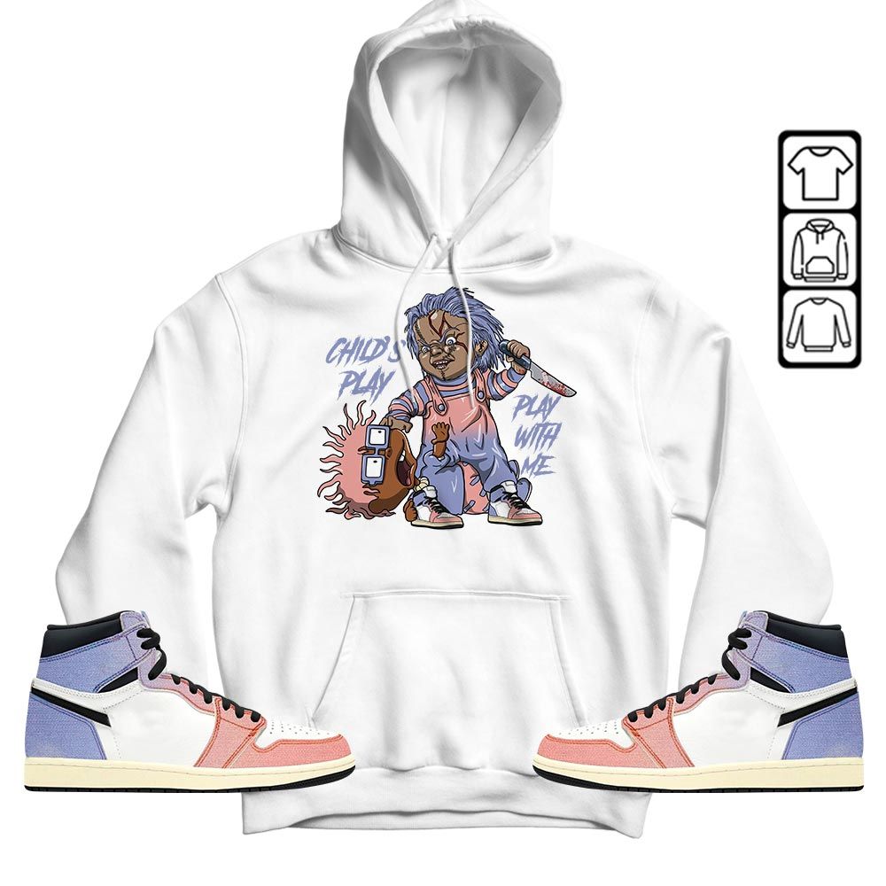 Chucky Chuckie Childs Play Sneaker Shirt Match Retro Skyline 1s, Jordan 1 High OG Skyline MKO T-Shirt