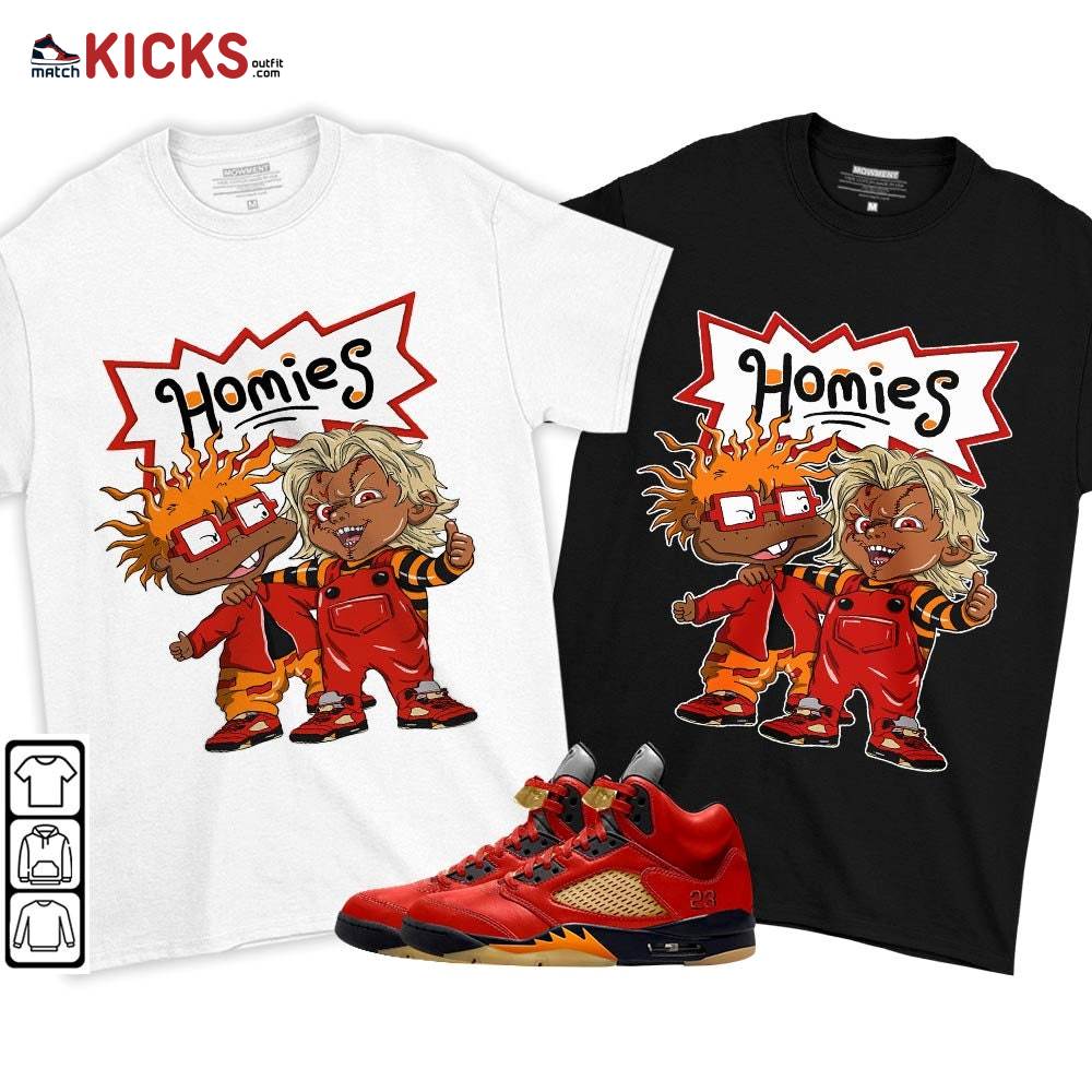 Chucky Chuckie Homie Sneaker Shirt Match 5 Dunk On Mars, Jordan 5 Mars For Her MKO T-Shirt Chucky Chuckie Homie Sneaker Shirt Match 5 Dunk On Mars, Jordan 5 Mars For Her MKO T-Shirt