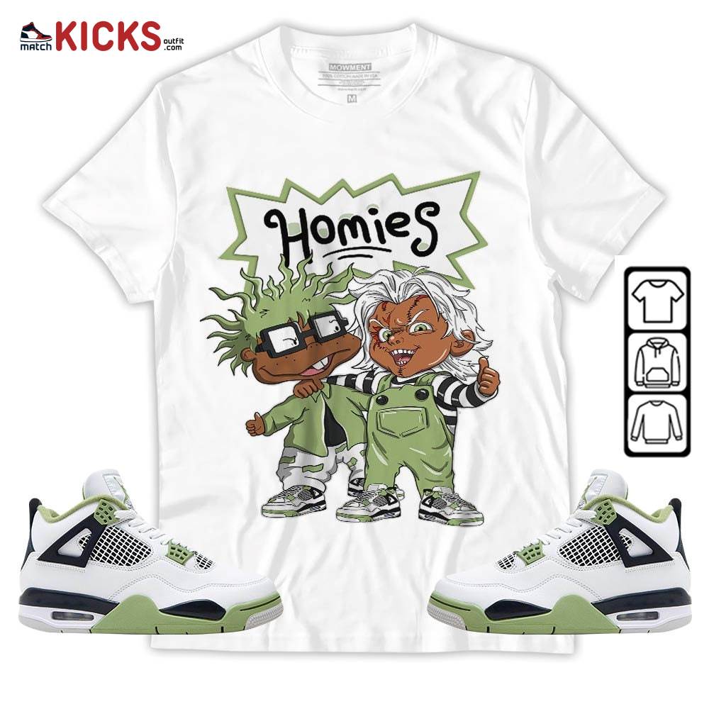 Chucky Chuckie Homie Sneaker Shirt Match Retro Oil Green 4s, Jordan 4 Oil Green MKO T-Shirt