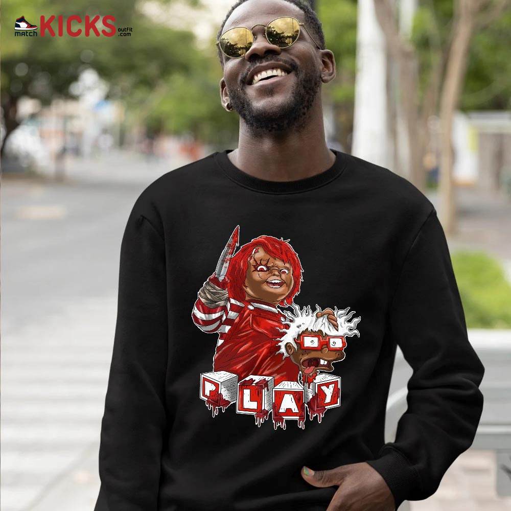Chucky Chuckie Kills Halloween Sneaker Shirt Match Cherry 11s, Jordan 11 Retro Cherry MKO T-Shirt Chucky Chuckie Kills Halloween Sneaker Shirt Match Cherry 11s, Jordan 11 Retro Cherry MKO T-Shirt