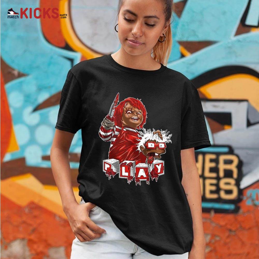 Chucky Chuckie Kills Halloween Sneaker Shirt Match Cherry 11s, Jordan 11 Retro Cherry MKO T-Shirt Chucky Chuckie Kills Halloween Sneaker Shirt Match Cherry 11s, Jordan 11 Retro Cherry MKO T-Shirt