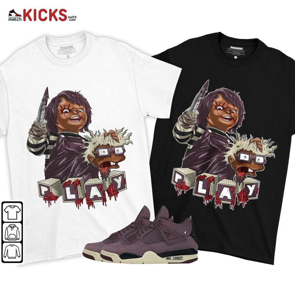 Chucky Chuckie Kills Halloween Sneaker Shirt Match Violet Ore 4s, Jordan 4 A Ma Maniere Violet Ore MKO T-Shirt