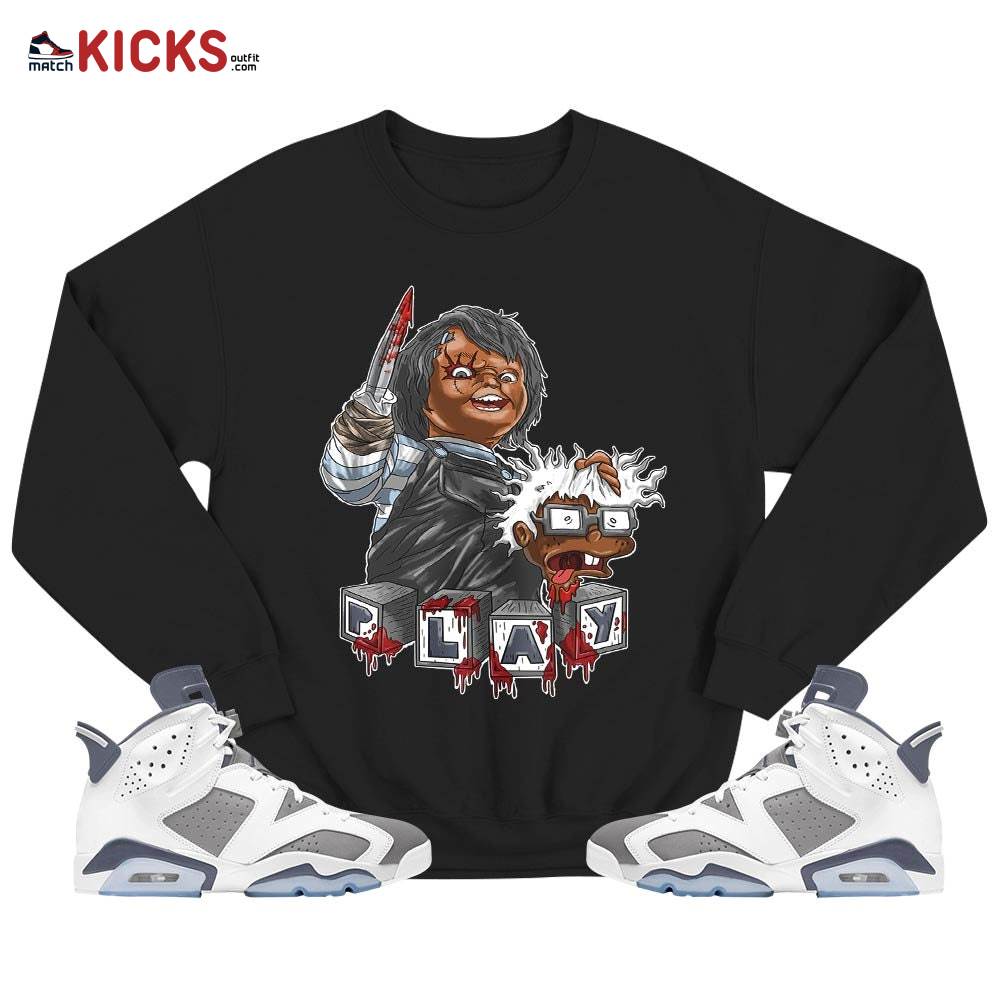 Chucky Chuckie Kills Sneaker Shirt Match Retro Cool Grey 6s, Jordan 6 Cool Grey MKO T-Shirt Chucky Chuckie Kills Sneaker Shirt Match Retro Cool Grey 6s, Jordan 6 Cool Grey MKO T-Shirt