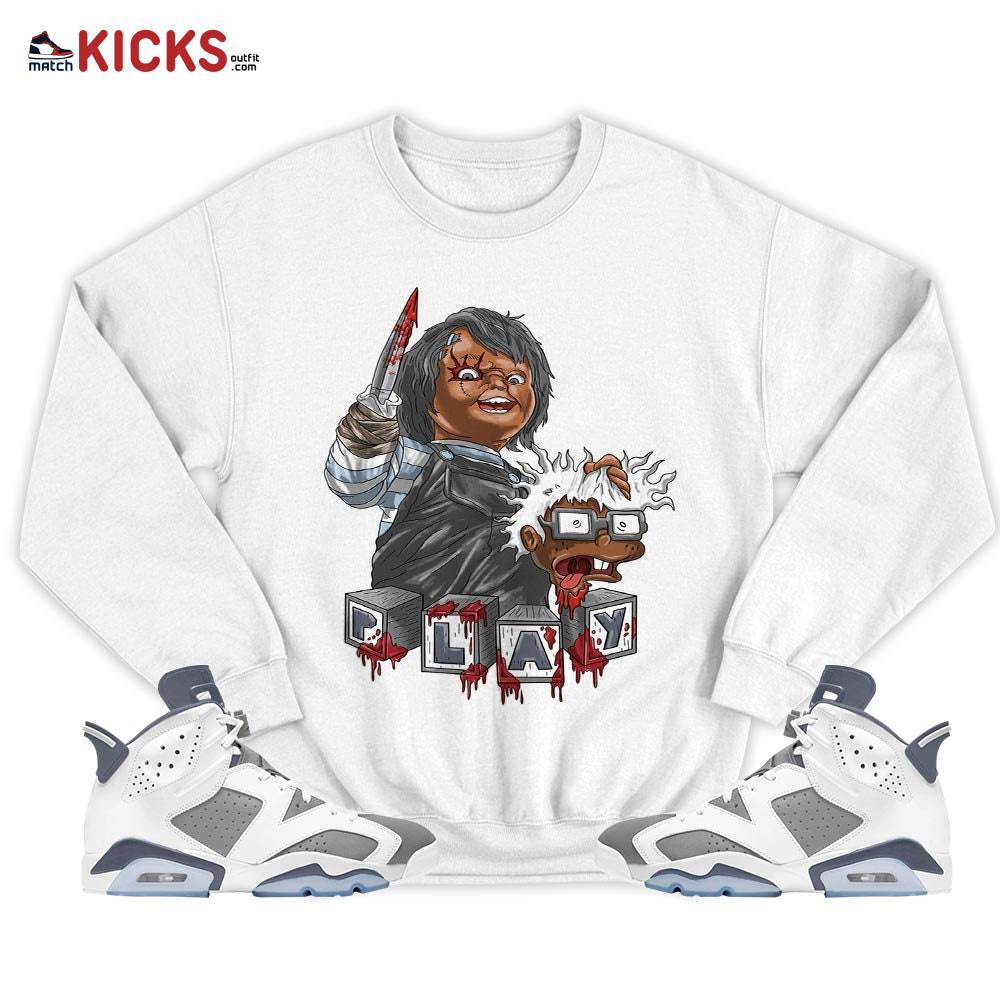 Chucky Chuckie Kills Sneaker Shirt Match Retro Cool Grey 6s, Jordan 6 Cool Grey MKO T-Shirt Chucky Chuckie Kills Sneaker Shirt Match Retro Cool Grey 6s, Jordan 6 Cool Grey MKO T-Shirt