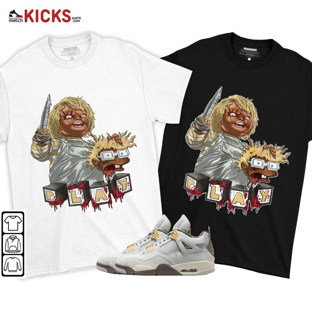 Chucky Chuckie Kills Sneaker Shirt Match Retro Craft 4s, Jordan 4 Craft Photon Dust MKO T-Shirt