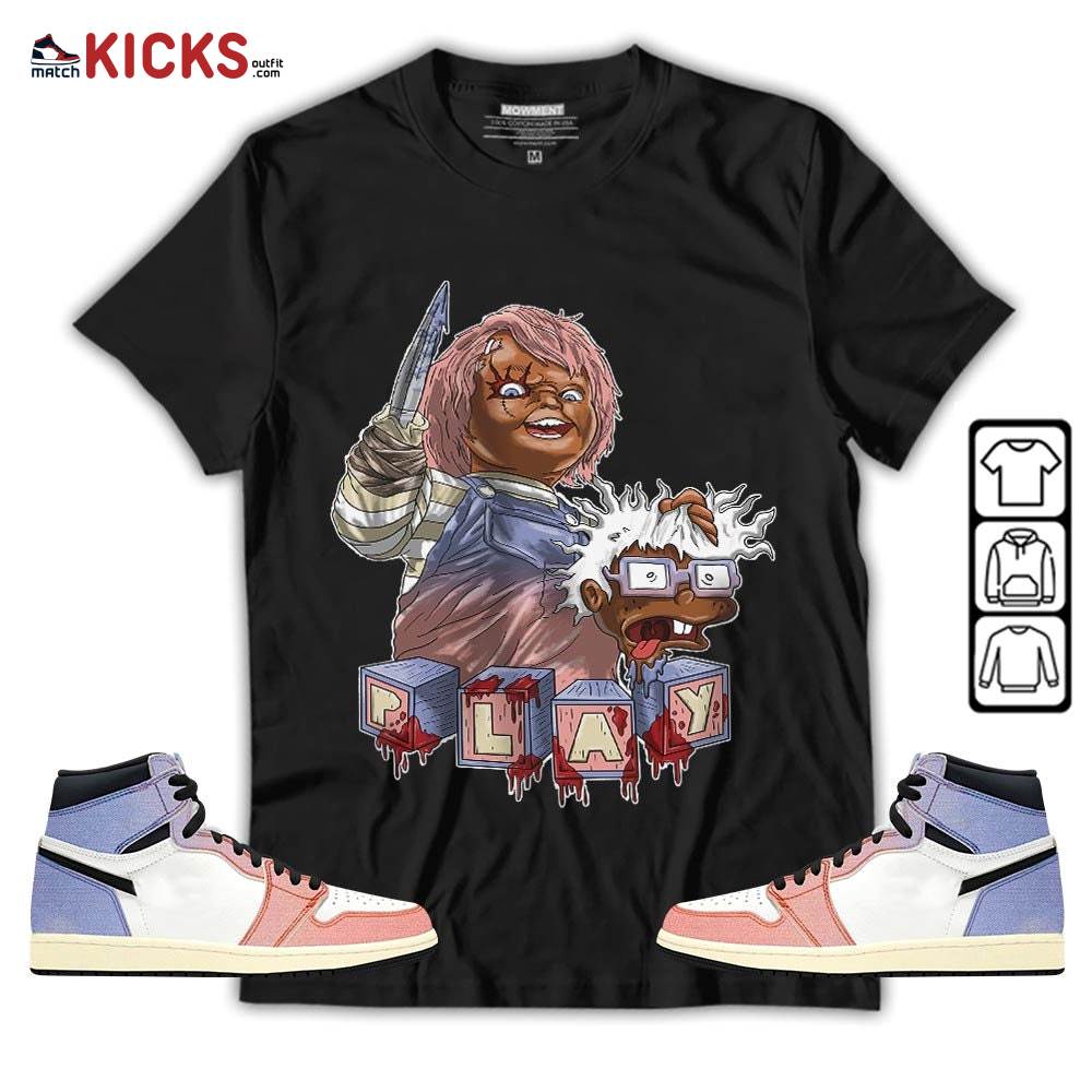 Chucky Chuckie Kills Sneaker Shirt Match Retro Skyline 1s, Jordan 1 High OG Skyline MKO T-Shirt
