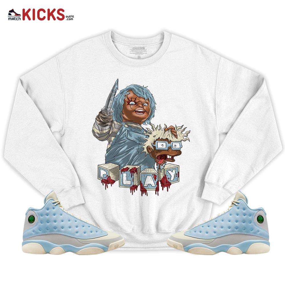 Chucky Chuckie Kills Sneaker Shirt Match SoleFly 13s, Jordan 13 Retro SoleFly MKO T-Shirt Chucky Chuckie Kills Sneaker Shirt Match SoleFly 13s, Jordan 13 Retro SoleFly MKO T-Shirt