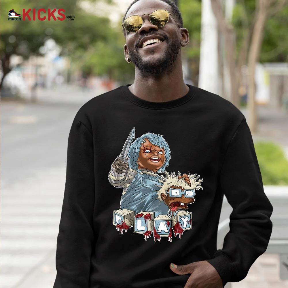 Chucky Chuckie Kills Sneaker Shirt Match SoleFly 13s, Jordan 13 Retro SoleFly MKO T-Shirt Chucky Chuckie Kills Sneaker Shirt Match SoleFly 13s, Jordan 13 Retro SoleFly MKO T-Shirt