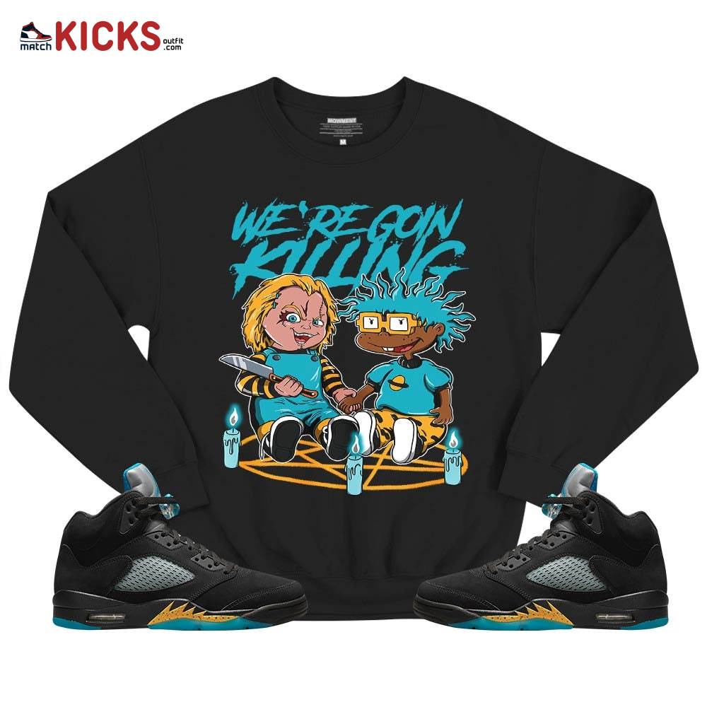 Chucky Chuckie Rugrats Horror Sneaker Shirt Match 2023 Retro Aqua 5s, Jordan 5 Aqua MKO T-Shirt Chucky Chuckie Rugrats Horror Sneaker Shirt Match 2023 Retro Aqua 5s, Jordan 5 Aqua MKO T-Shirt