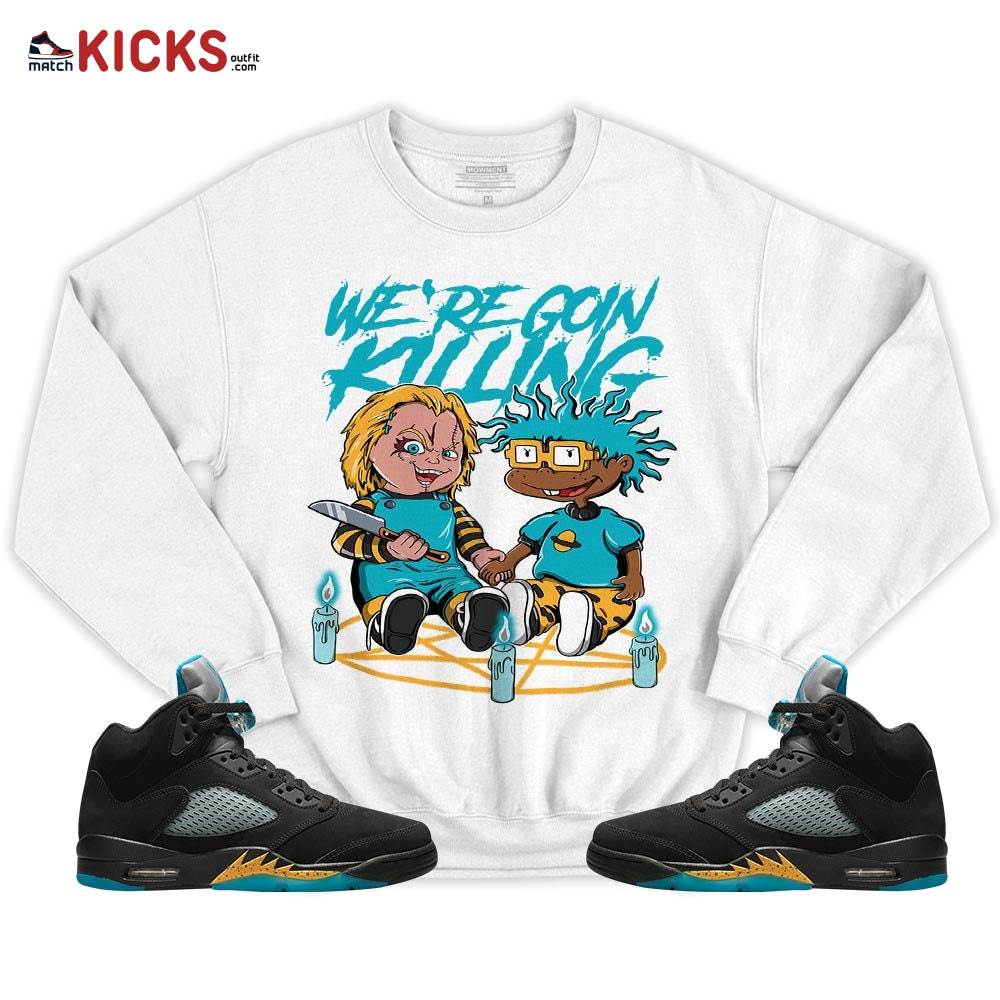 Chucky Chuckie Rugrats Horror Sneaker Shirt Match 2023 Retro Aqua 5s, Jordan 5 Aqua MKO T-Shirt Chucky Chuckie Rugrats Horror Sneaker Shirt Match 2023 Retro Aqua 5s, Jordan 5 Aqua MKO T-Shirt