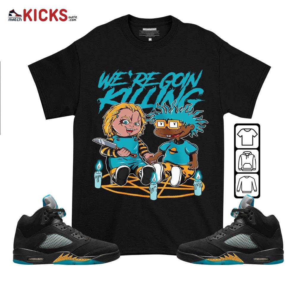 Chucky Chuckie Rugrats Horror Sneaker Shirt Match 2023 Retro Aqua 5s, Jordan 5 Aqua MKO T-Shirt Chucky Chuckie Rugrats Horror Sneaker Shirt Match 2023 Retro Aqua 5s, Jordan 5 Aqua MKO T-Shirt