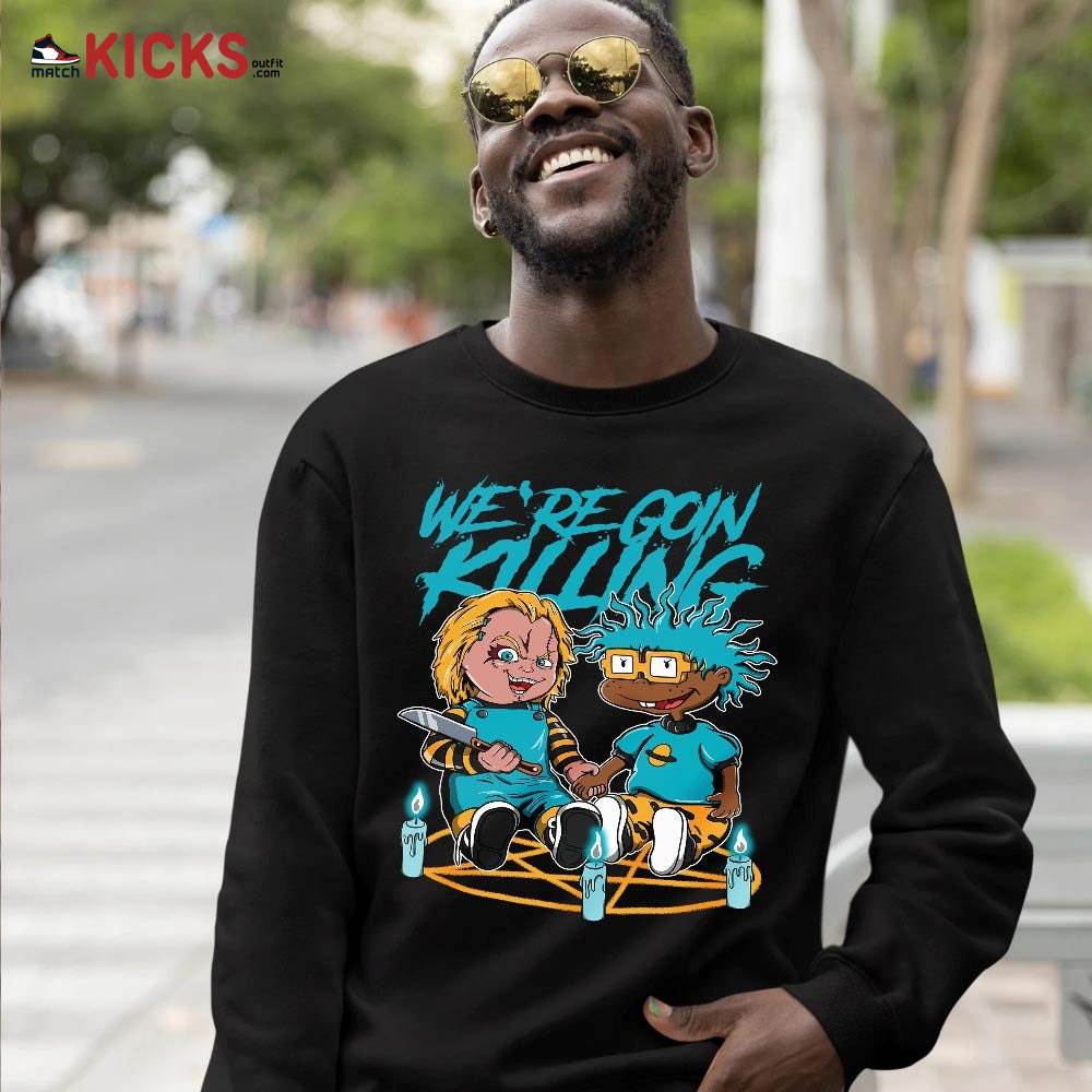 Chucky Chuckie Rugrats Horror Sneaker Shirt Match 2023 Retro Aqua 5s, Jordan 5 Aqua MKO T-Shirt Chucky Chuckie Rugrats Horror Sneaker Shirt Match 2023 Retro Aqua 5s, Jordan 5 Aqua MKO T-Shirt