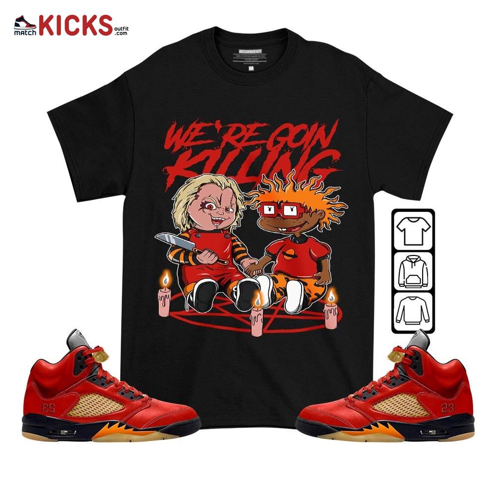 Chucky Chuckie Rugrats Horror Sneaker Shirt Match 5 Dunk On Mars, Jordan 5 Mars For Her MKO T-Shirt Chucky Chuckie Rugrats Horror Sneaker Shirt Match 5 Dunk On Mars, Jordan 5 Mars For Her MKO T-Shirt