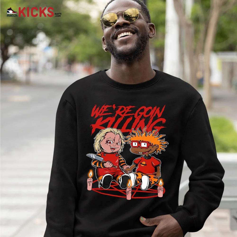Chucky Chuckie Rugrats Horror Sneaker Shirt Match 5 Dunk On Mars, Jordan 5 Mars For Her MKO T-Shirt Chucky Chuckie Rugrats Horror Sneaker Shirt Match 5 Dunk On Mars, Jordan 5 Mars For Her MKO T-Shirt