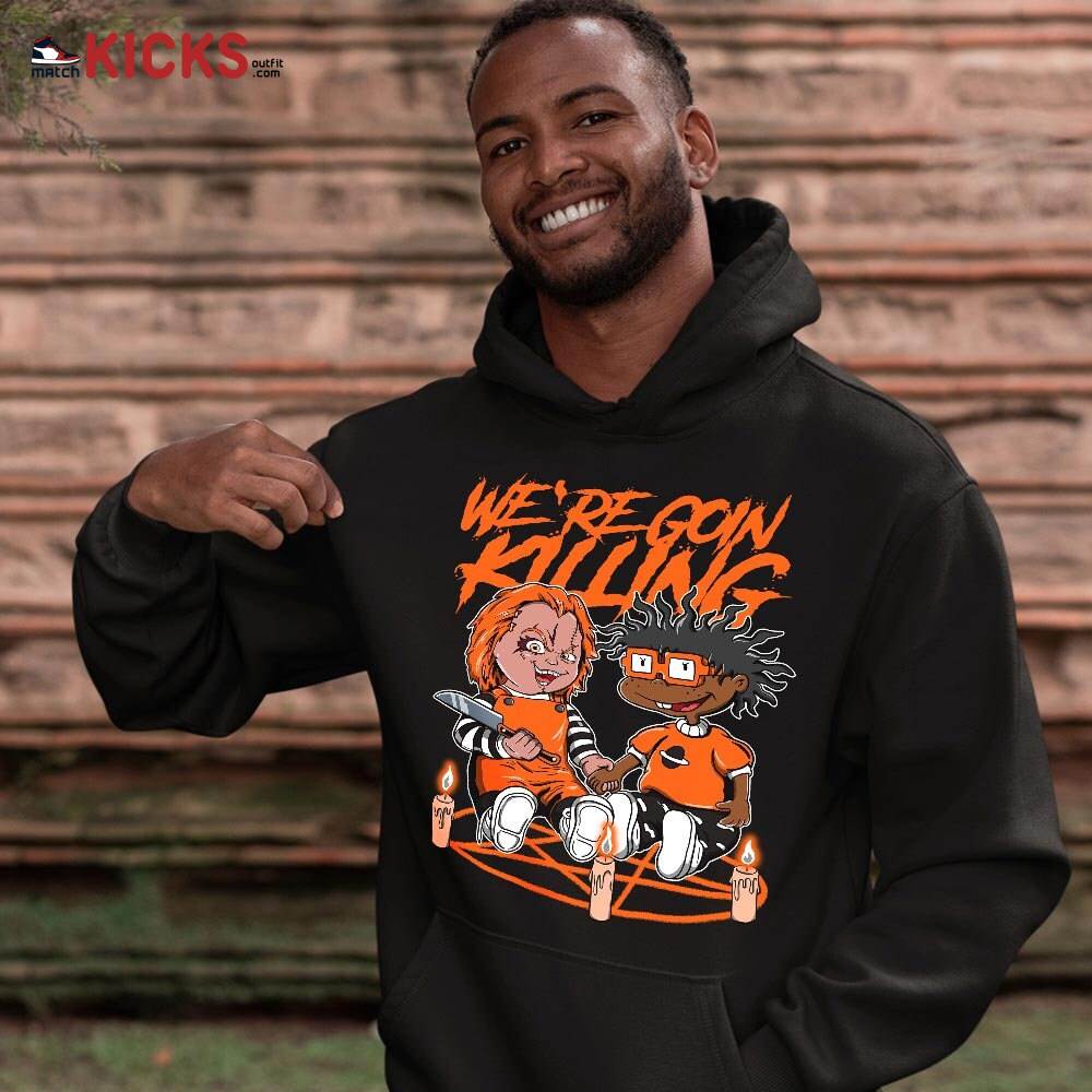 Chucky Chuckie Rugrats Horror Sneaker Shirt Match Dunk Black Orange, Dunk High GS Safety Orange MKO T-Shirt Chucky Chuckie Rugrats Horror Sneaker Shirt Match Dunk Black Orange, Dunk High GS Safety Orange MKO T-Shirt