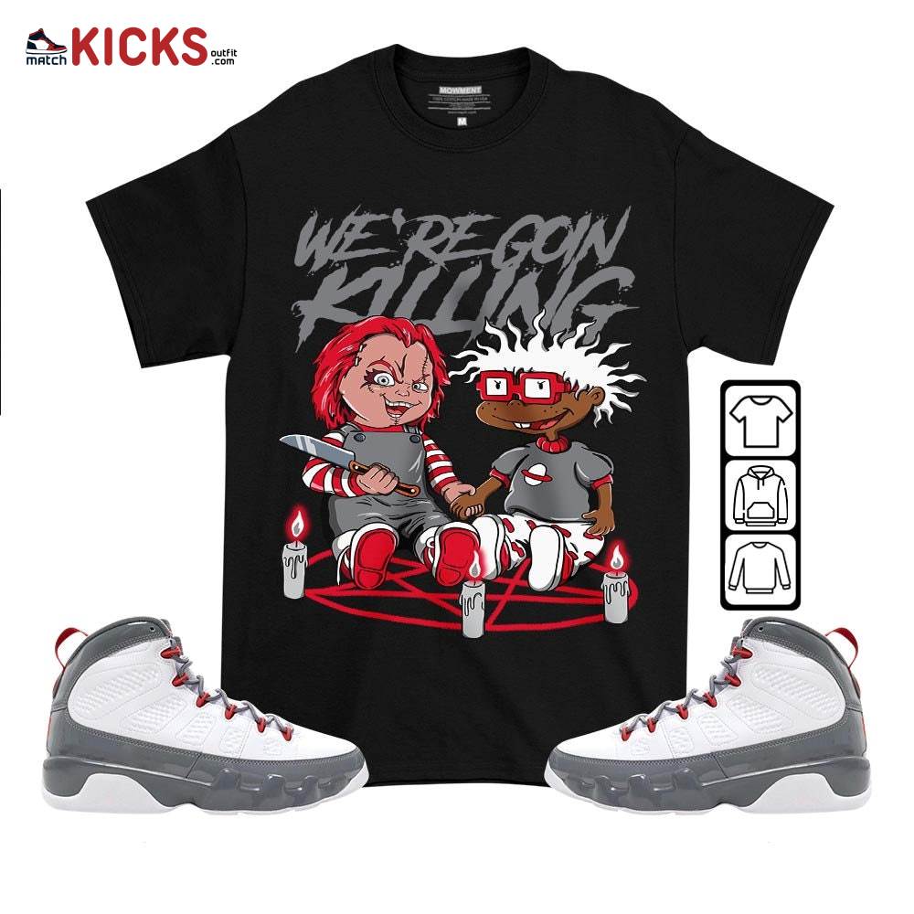 Chucky Chuckie Rugrats Horror Sneaker Shirt Match Fire Red 9s, Jordan 9 Retro Fire Red MKO T-Shirt