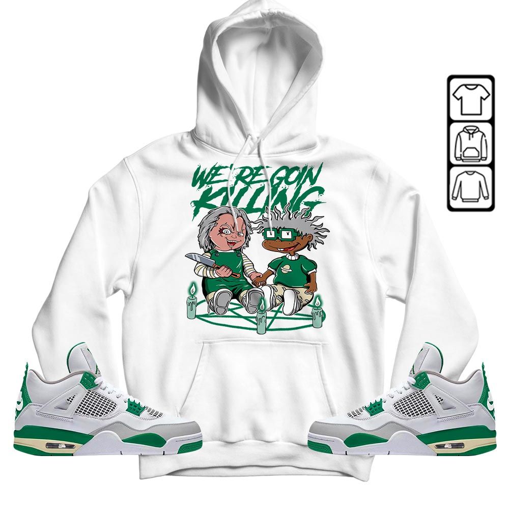Chucky Chuckie Rugrats Horror Sneaker Shirt Match Retro Pine Green 4s, Jordan 4 Pine Green MKO T-Shirt