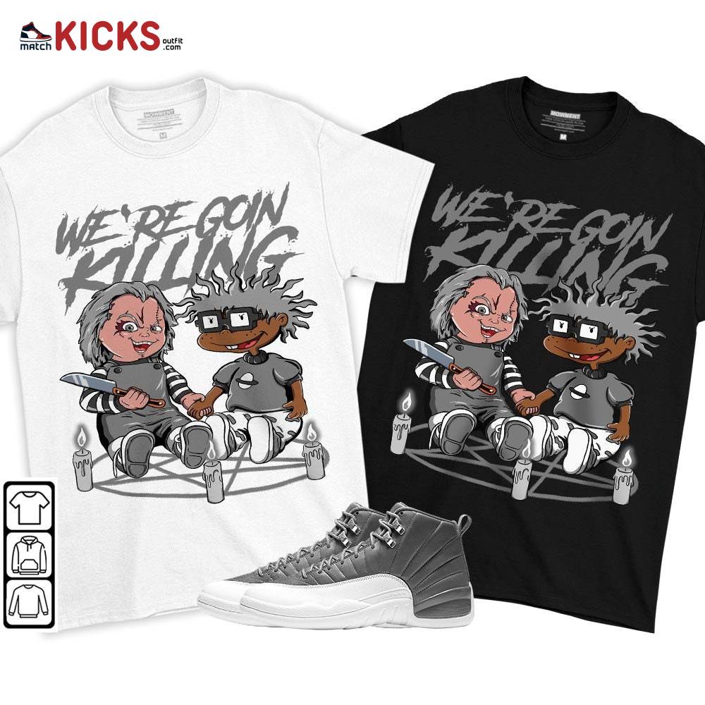 Chucky Chuckie Rugrats Horror Sneaker Shirt Match Retro Stealth 12s, Jordan 12 Retro Stealth MKO T-Shirt