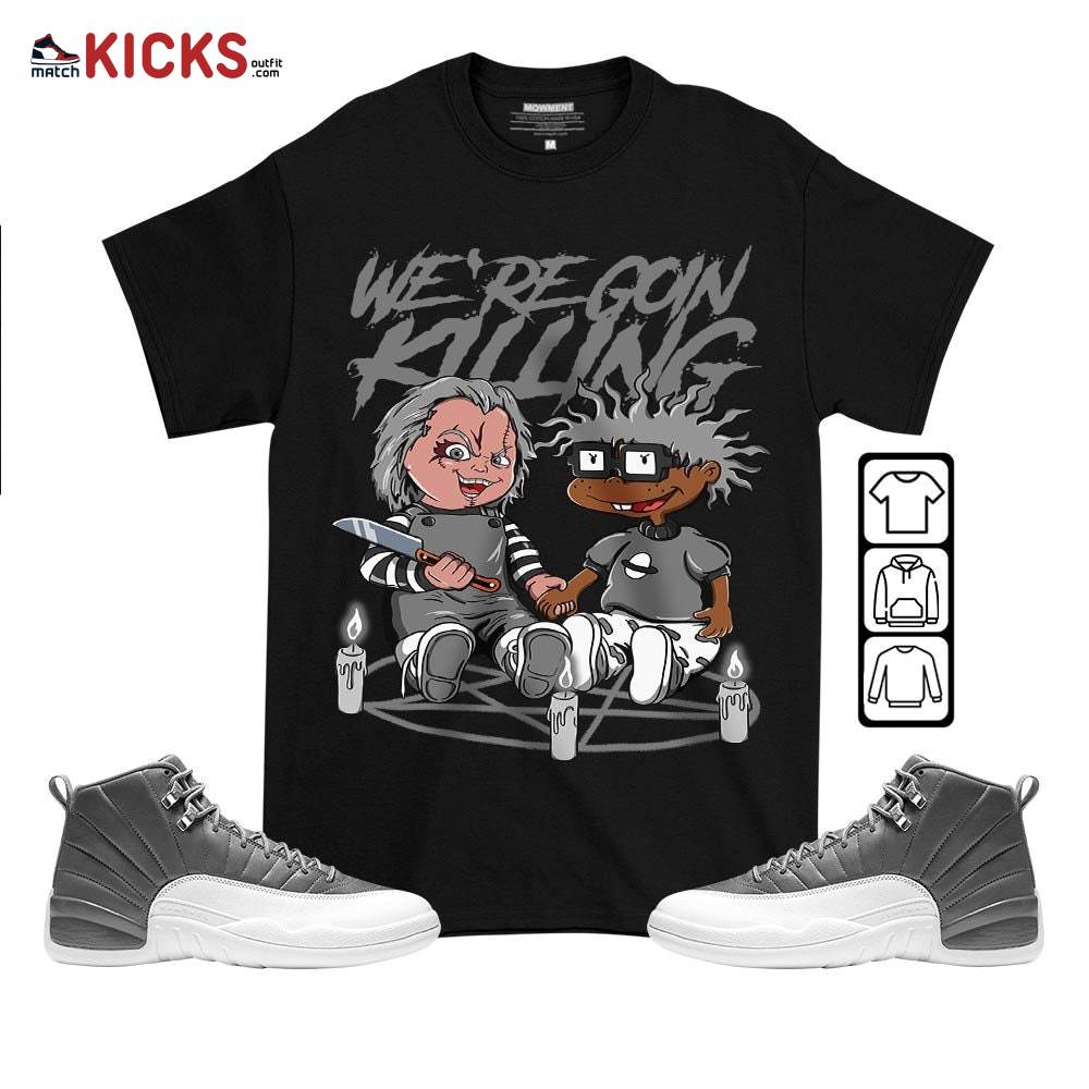 Chucky Chuckie Rugrats Horror Sneaker Shirt Match Retro Stealth 12s, Jordan 12 Retro Stealth MKO T-Shirt