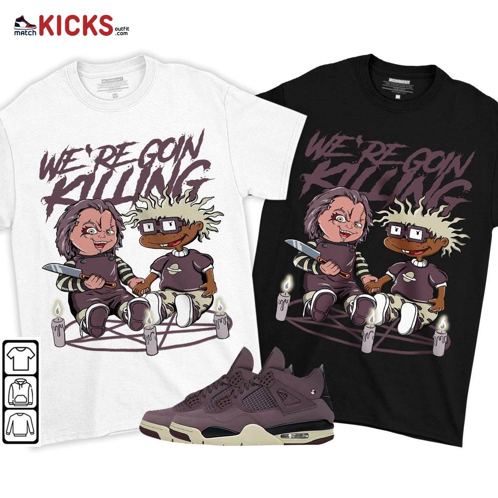 Chucky Chuckie Rugrats Horror Sneaker Shirt Match Violet Ore 4s, Jordan 4 A Ma Maniere Violet Ore MKO T-Shirt
